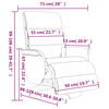 vidaXL Fauteuil inclinable de massage repose-pieds marron similicuir
