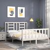 vidaXL Cadre de lit sans matelas blanc 140x190 cm bois de pin massif