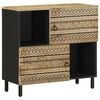 vidaXL Buffet 80x33,5x75 cm bois de manguier brut massif