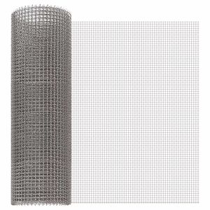 vidaXL &Eacute;cran en maille 40 x 500 cm 3 Mesh Acier Inoxydable 201 Argent&eacute;