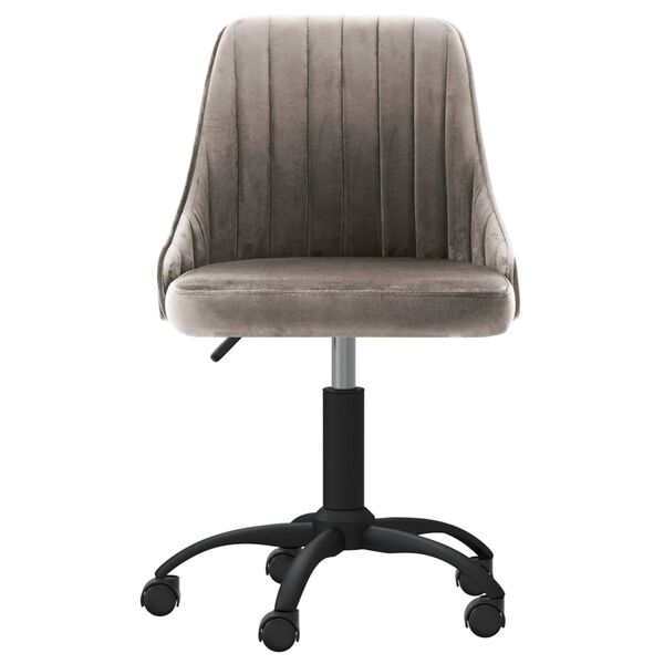 vidaXL Chaises pivotantes &agrave; manger lot de 4 gris clair velours