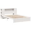 vidaXL Lit bibliothèque sans matelas blanc 140x190 cm bois pin massif