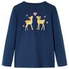 T-shirt enfants &agrave; manches longues bleu marine 140