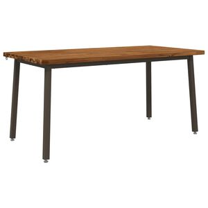 vidaXL Table &agrave; manger carr&eacute;e 160 x 70 x 75 cm Bois d'Acacia Massif