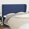 vidaXL T&ecirc;te de lit avec oreilles Bleu 183x23x118/128 cm Tissu