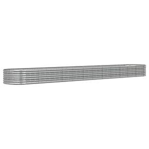 vidaXL Lit sur&eacute;lev&eacute; de jardin Acier galvanis&eacute; Argent&eacute;