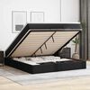 vidaXL Cadre de lit ottoman avec matelas noir 180x200 cm similicuir
