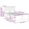 vidaXL Cadre de lit Ch&ecirc;ne brun 120 x 190 cm Pin massif