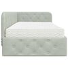 vidaXL Cadre de lit d'angle Gris clair 100 x 200 cm Velours