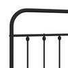 vidaXL T&ecirc;te de lit m&eacute;tal noir 80 cm