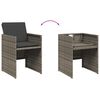 vidaXL Ensemble &agrave; manger de jardin 9 pcs coussins gris r&eacute;sine tress&eacute;e