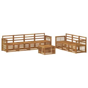 vidaXL Ensembles de canap&eacute;s 8 pc Bois d'Acacia Massif