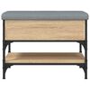 vidaXL Banc &agrave; chaussures ch&ecirc;ne sonoma 62x42x45 cm bois d'ing&eacute;nierie