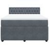 vidaXL Sommier &agrave; lattes de lit et matelas Gris fonc&eacute; 160x200cm Velours