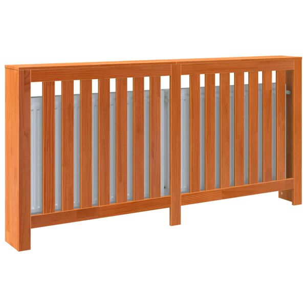 vidaXL Cache-radiateur cire marron 169x19x84 cm bois massif de pin