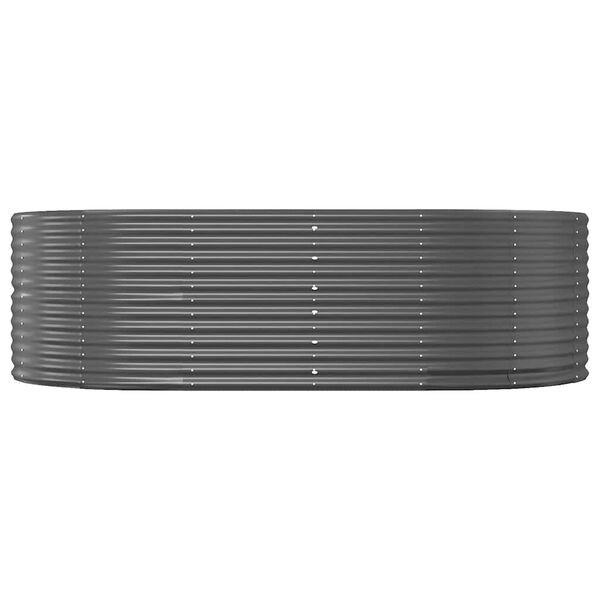 vidaXL Jardini&egrave;re sur&eacute;lev&eacute;e Anthracite 212 x 140 x 68 cm Acier galvanis&eacute;