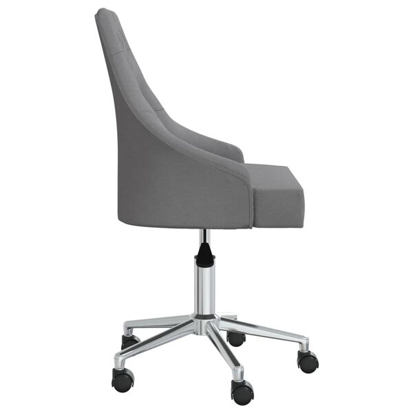 vidaXL Chaises pivotantes &agrave; manger lot de 2 Gris clair Tissu