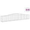 vidaXL Paniers &agrave; gabions arqu&eacute;s 20 pcs 400x50x60/80 cm Fer galvanis&eacute;
