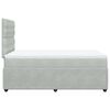 vidaXL Sommier &agrave; lattes de lit et matelas gris clair 120x190cm velours