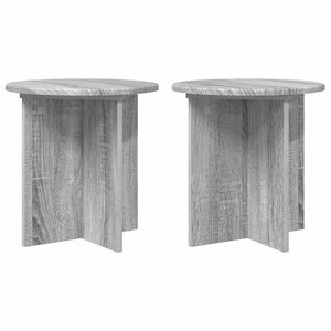 vidaXL Support de Plante 2 pi&egrave;ces Sonoma gris 40 x 40 x 40 cm
