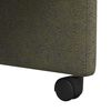 vidaXL Chaises de Salle &agrave; Manger avec Roues 2 pcs Vert arm&eacute;e