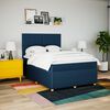 vidaXL Sommier &agrave; lattes de lit avec matelas Bleu 140x190 cm Tissu