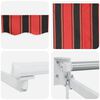 vidaXL Store r&eacute;tractable manuel avec LEDs Orange et marron 3 x 2,5 m