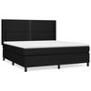vidaXL Sommier &agrave; lattes de lit avec matelas Noir 160x200 cm Tissu