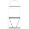 vidaXL Porte-b&ucirc;ches argent&eacute; 80x45x190 cm acier galvanis&eacute;