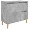 vidaXL Ensemble de meubles de salle de bain 4 pcs gris b&eacute;ton