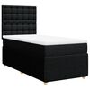 vidaXL Sommier à lattes de lit avec matelas Noir 90x200 cm Tissu