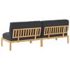 vidaXL Ensemble de Canap&eacute;s Noir 240 x 80 x 69 cm Bois d'Acacia Massif