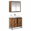 vidaXL Ensemble de mobilier de salle de bain 2 pcs Bois Ancien