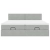 VidaXL Cadre de lit ottoman et matelas gris clair 160x200cm velours