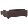vidaXL Canap&eacute; avec repose-pied pour enfants marron 100x50x30 cm