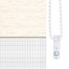 vidaXL Store z&egrave;bre beige marbr&eacute; largeur du tissu 145,9 cm polyester