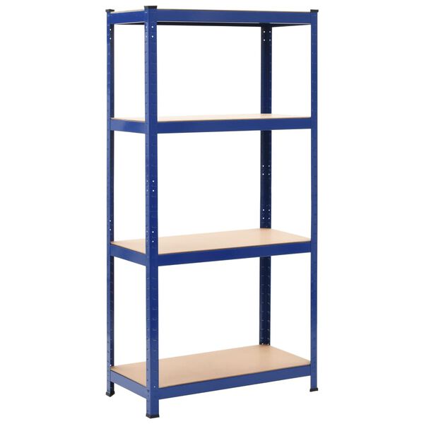 vidaXL &Eacute;tag&egrave;res de rangement 2 pcs Bleu 80x40x160 cm Acier et MDF