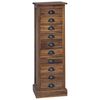 vidaXL Commode avec tiroir Marron 35 x 30 x 110 cm Bois de teck massif