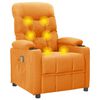 vidaXL Fauteuil de massage Jaune Tissu
