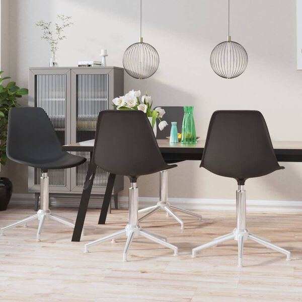 vidaXL Chaises pivotantes &agrave; manger lot de 4 gris clair PP