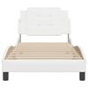 vidaXL Cadre de lit sans matelas Zadar blanc 90x190 cm similicuir