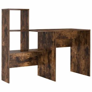vidaXL Bureau Ch&ecirc;ne fum&eacute; Bois d'ing&eacute;nierie 131,5 x 50 x 106,5 cm