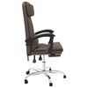 vidaXL Fauteuil de massage inclinable de bureau Marron Similicuir