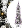 vidaXL Sapin de No&euml;l artificiel Blanc 180 cm PVC, m&eacute;tal et plastique