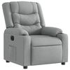 vidaXL Fauteuil inclinable &eacute;lectrique Gris clair Tissu