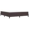 vidaXL Lit &agrave; ressorts avec matelas Marron fonc&eacute; 180 x 200 cm tissu
