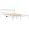 vidaXL Lit bibliothèque sans matelas blanc 135x190 cm bois pin massif