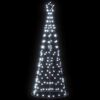 vidaXL Sapin de No&euml;l &agrave; LED 200 LED blanc froid 180 cm