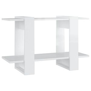 vidaXL Biblioth&egrave;que/S&eacute;parateur de pi&egrave;ce Blanc brillant 80x30x51 cm