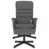 vidaXL Fauteuil inclinable de massage avec repose-pied gris similicuir